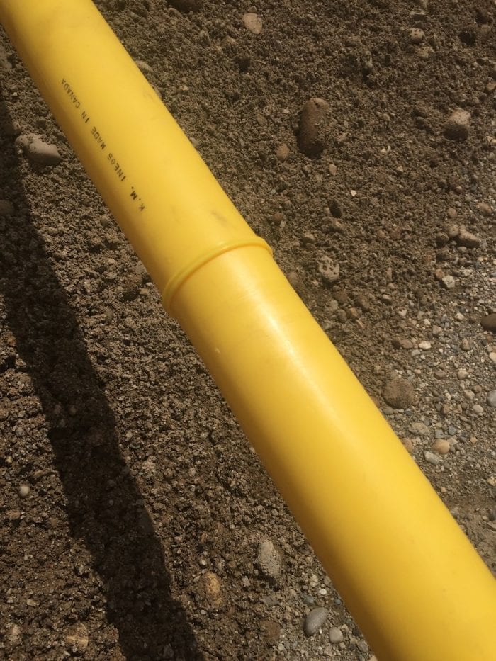 Underground gas pipe