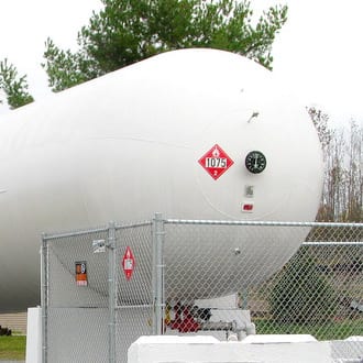 Big White Propane Tank